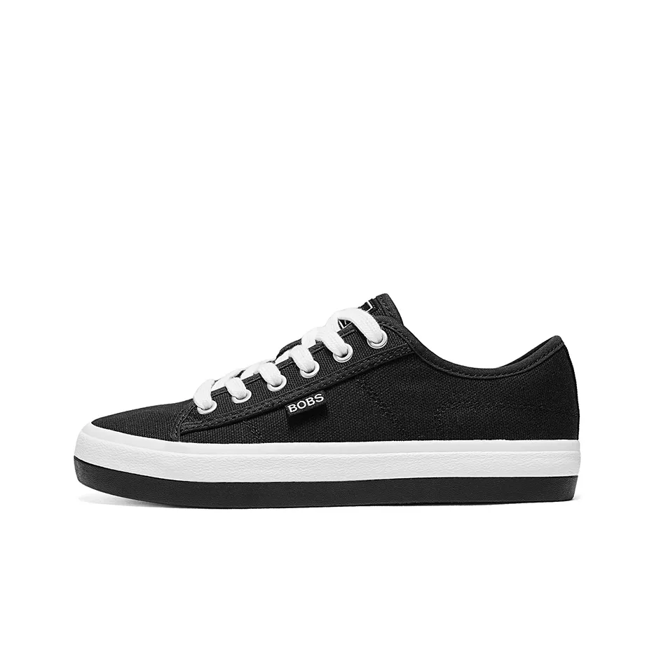 Skechers Bob's Wear-Resistant Low-Top Canvas Shoes Women's Black