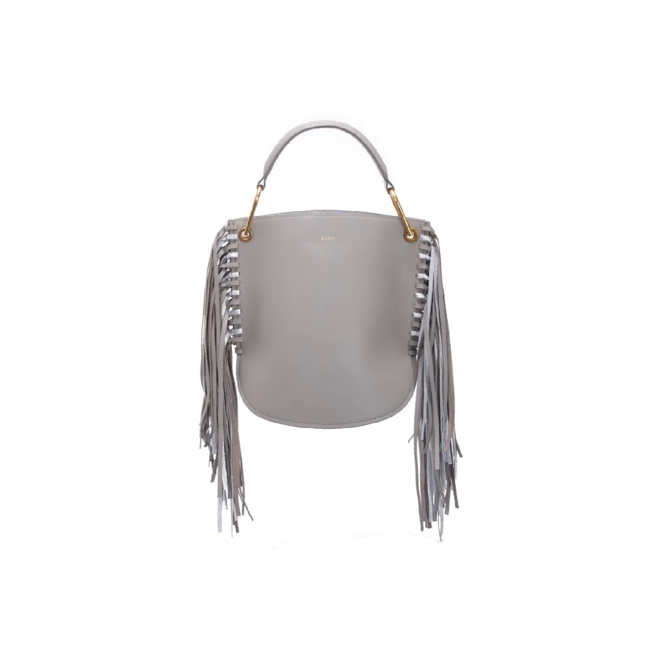 ZESH Коровья кожа бахрома коммутирующая сумка-ведро сумка среднего размера женская многоцветная