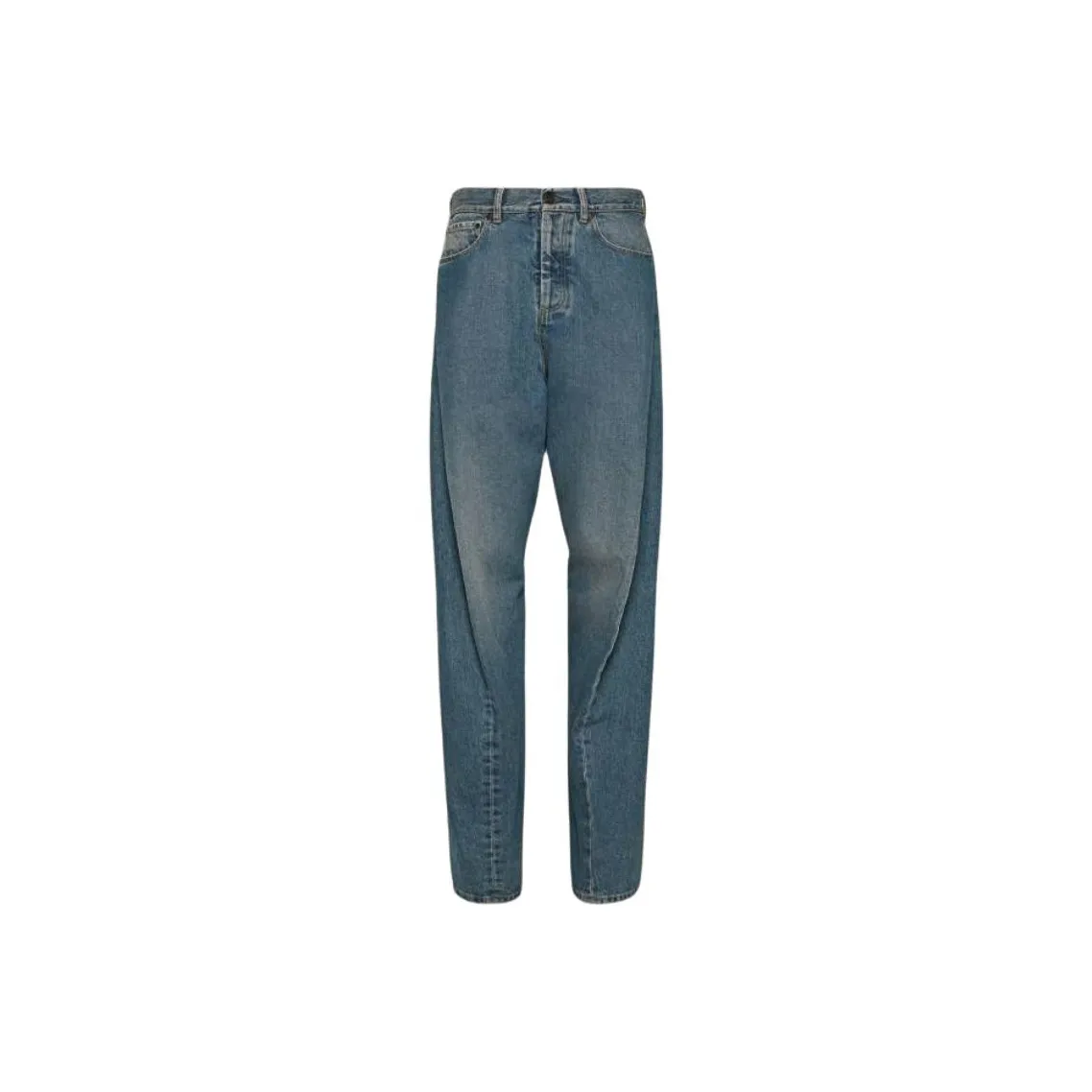 Maison Margiela Mid Rise Seam Detailed Tapered Jeans