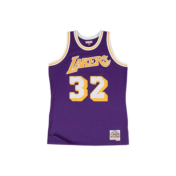 Mitchell & Ness Los Angeles Lakers Road 1984 85 Magic Johnson Swingman Jersey