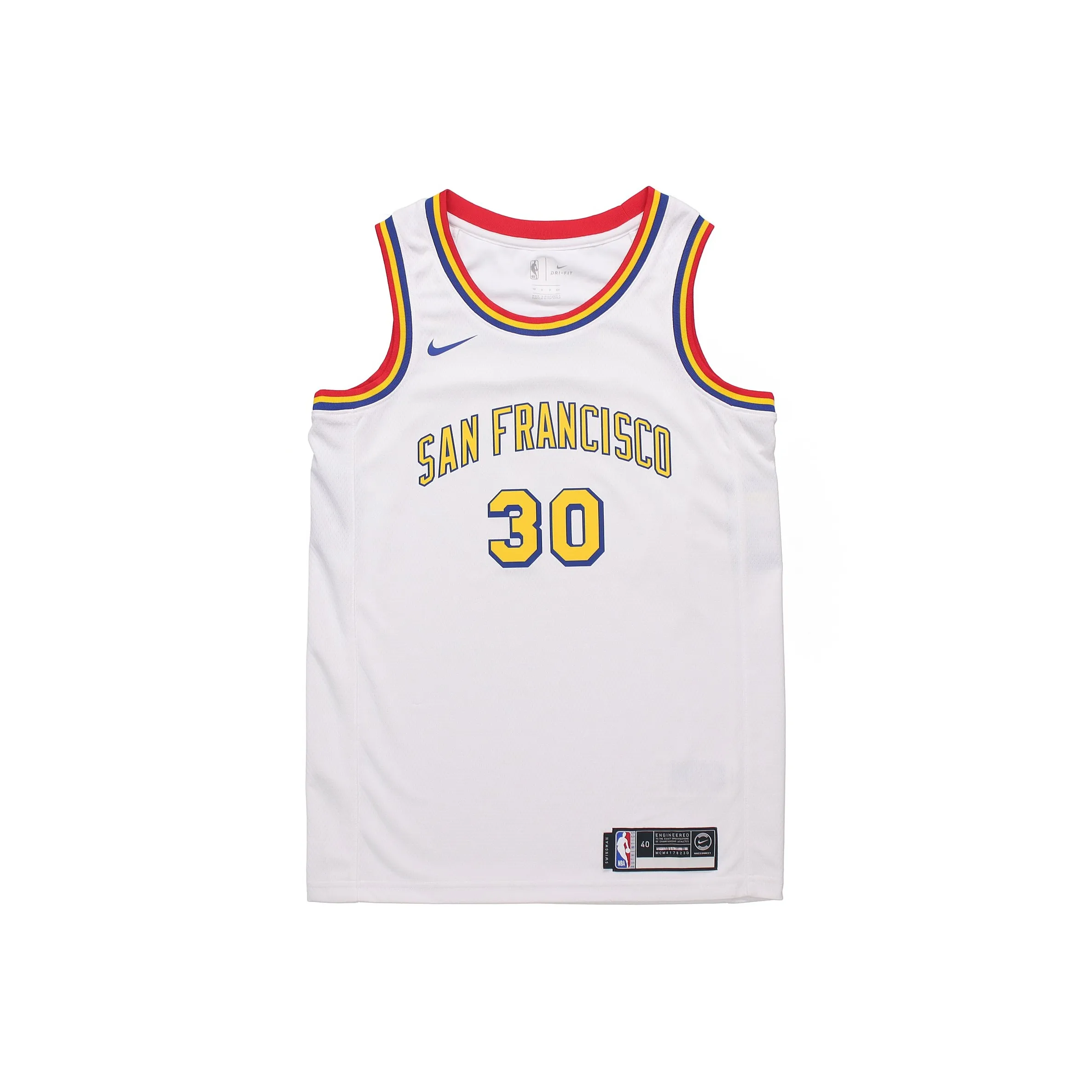 Nike Golden State Warriors Баскетбольная Джерси Мужская Белая