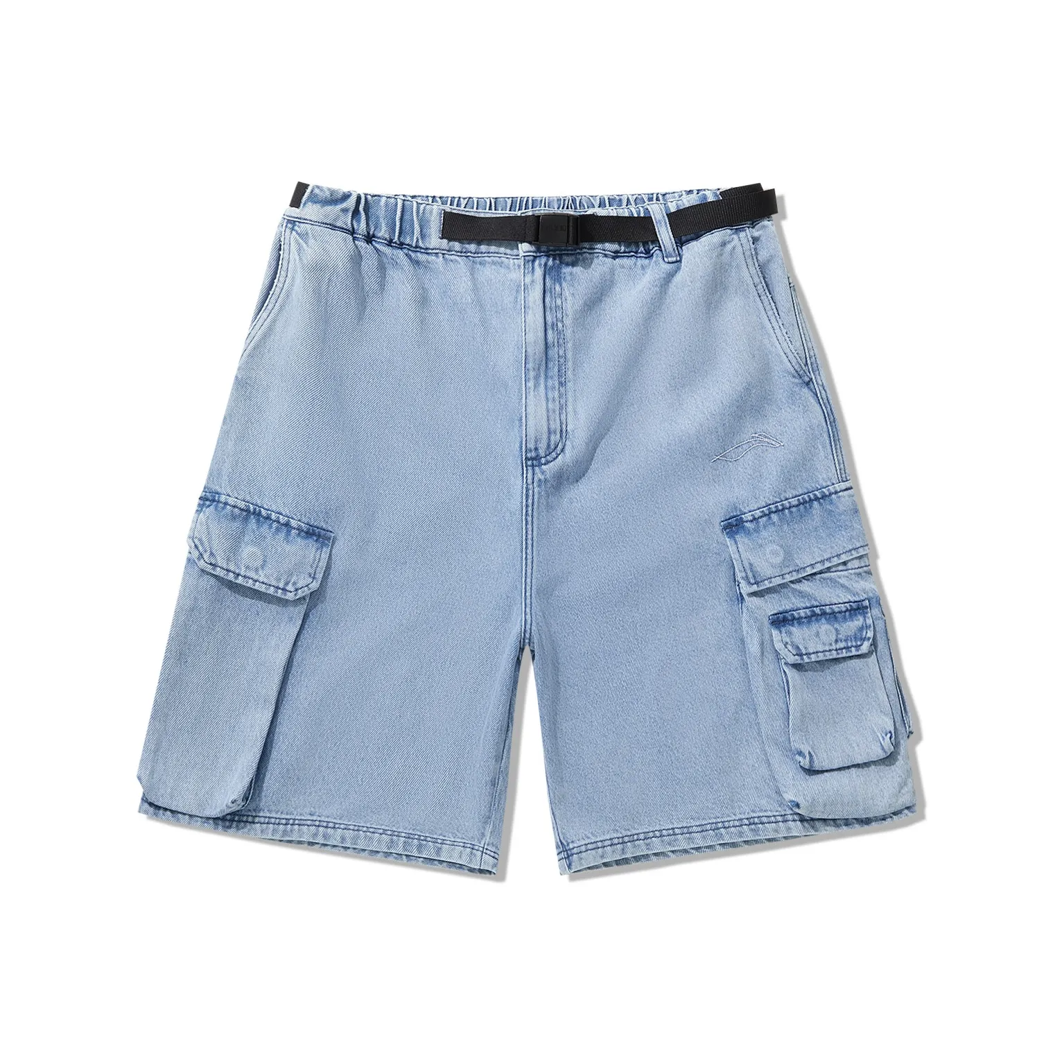 LiNing Denim Shorts Men's Light Blue Denim