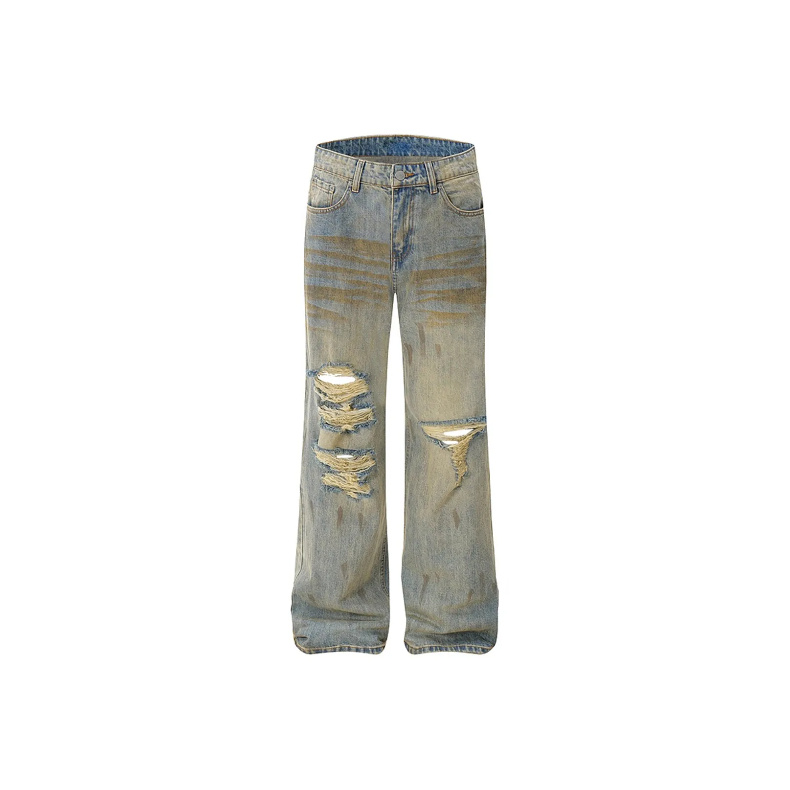 COOLALPACA Loose Fit Bootcut Jeans Unisex Rusty Blue