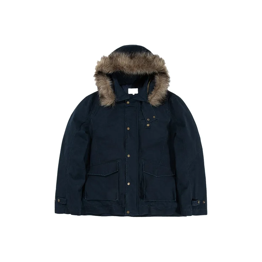 COUNTRY MOMENT Puffer Jacket Unisex Navy Blue
