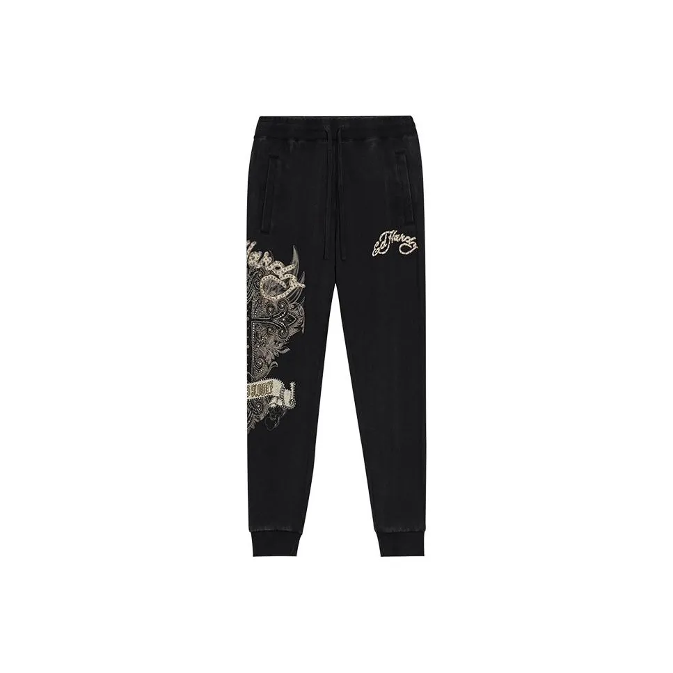 Ed Hardy SS24 Повседневные брюки Мужские Черные