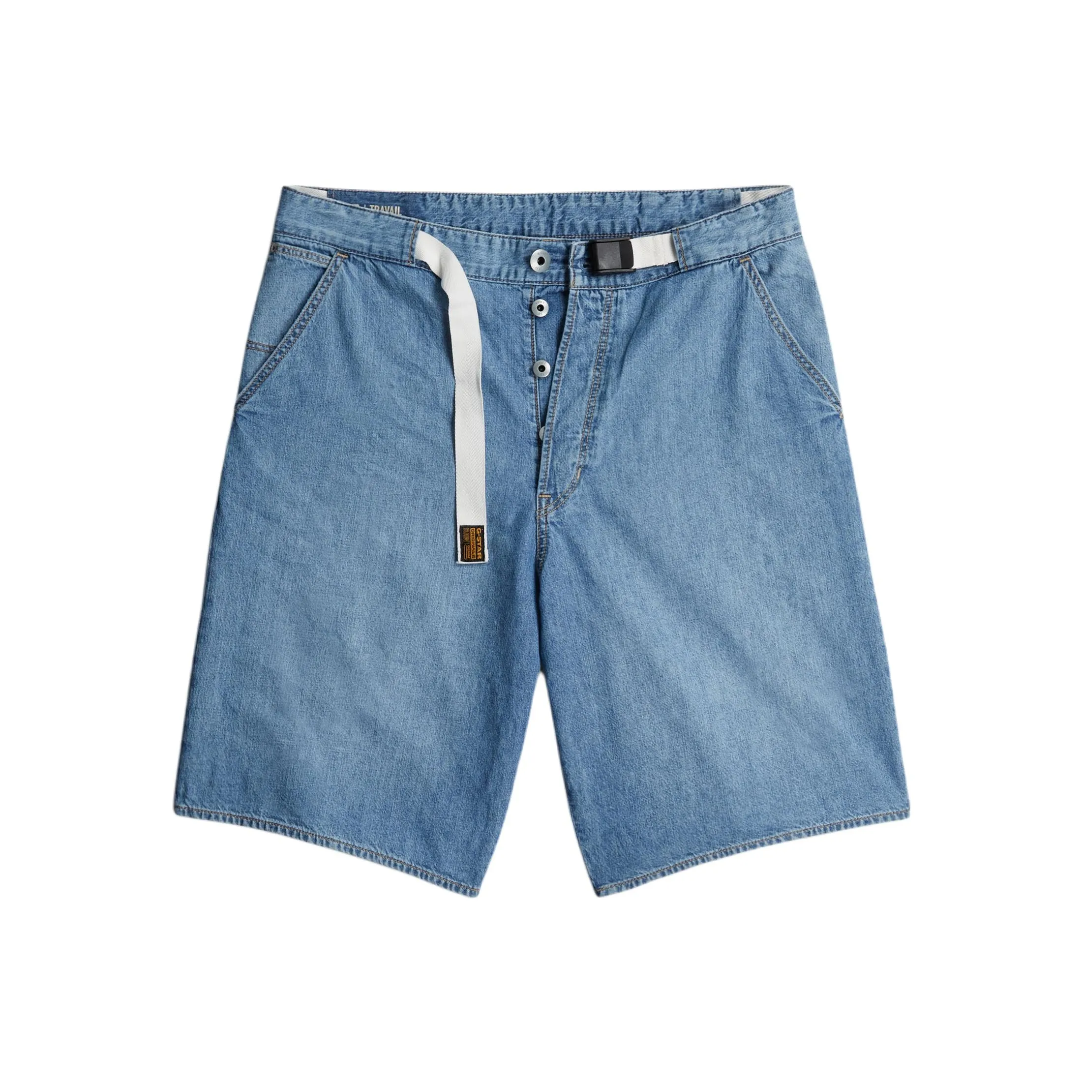 STAR Сырой денимовый шорты мужские светло-синие