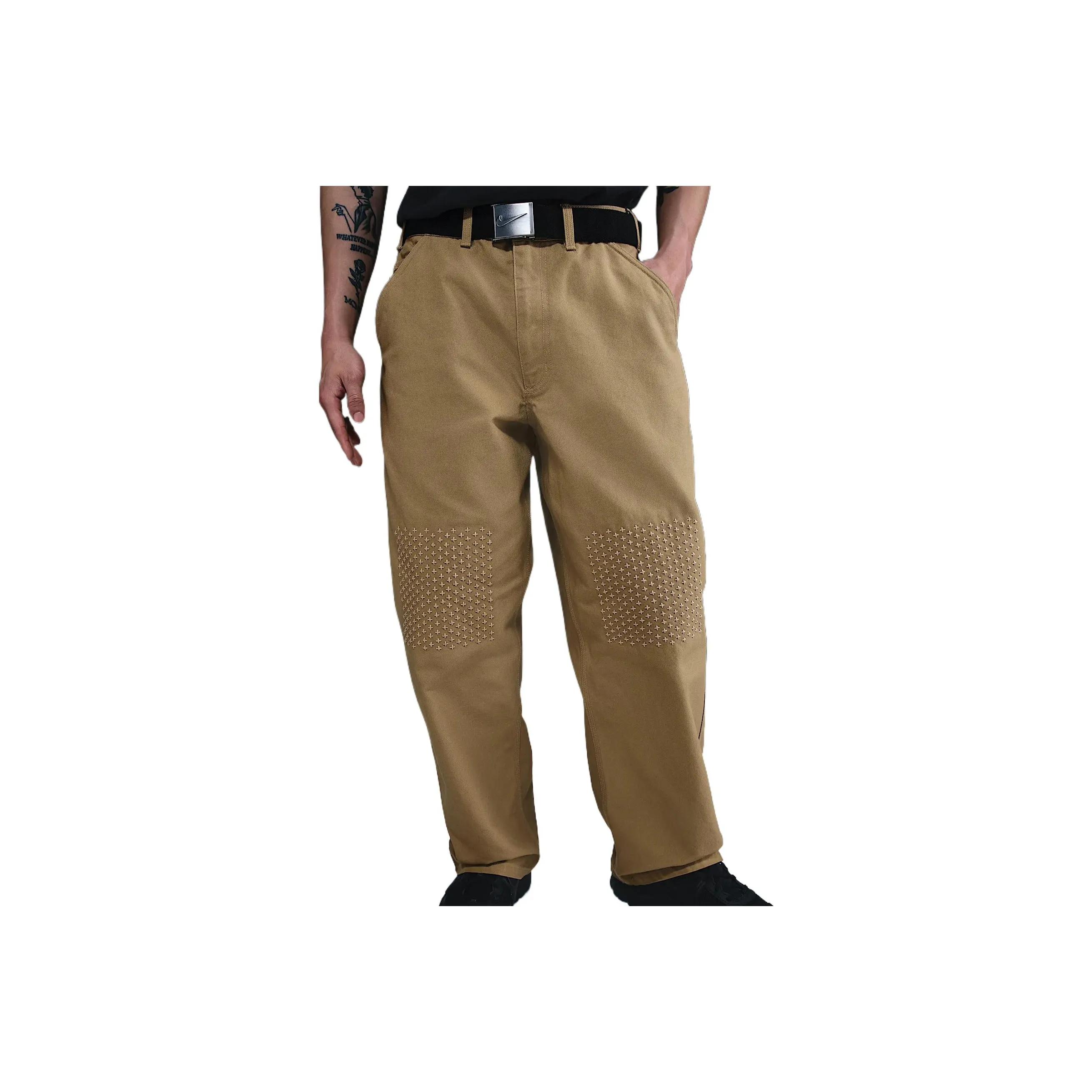 nike SS25 Повседневные брюки Мужские Коричневый Желтый