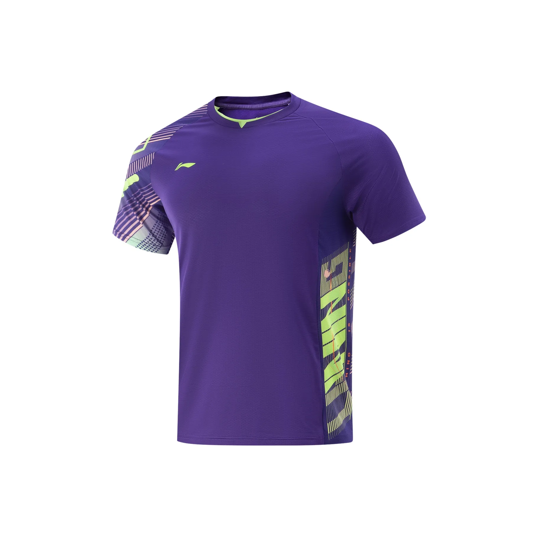 LINING Table Tennis Series T Рубашка Унисекс Глянцевое Покрытие Фиолетовый