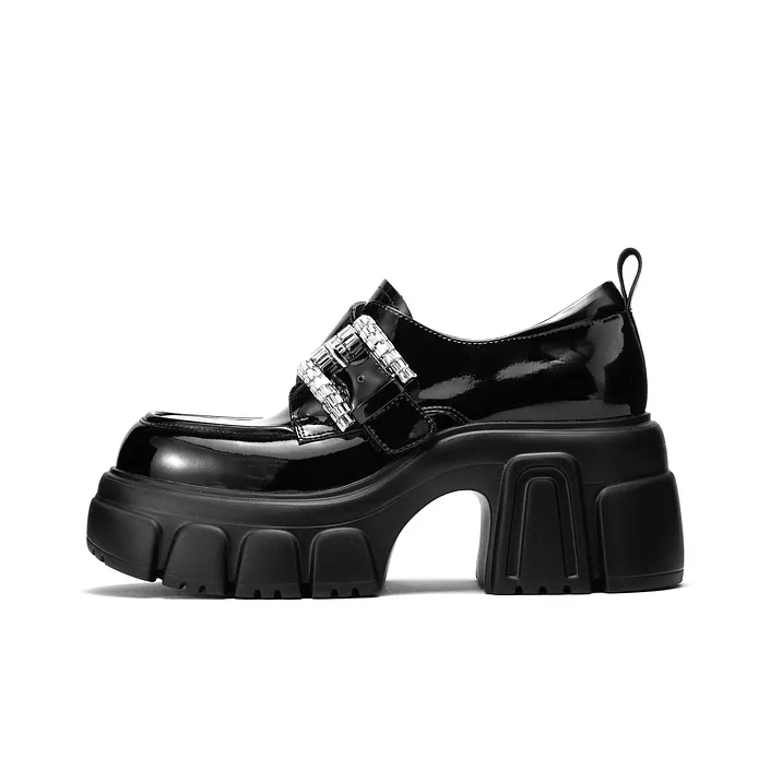 JOOC Балет Балетки Грубый каблук Высокие каблуки 7,5CM Женские Черный