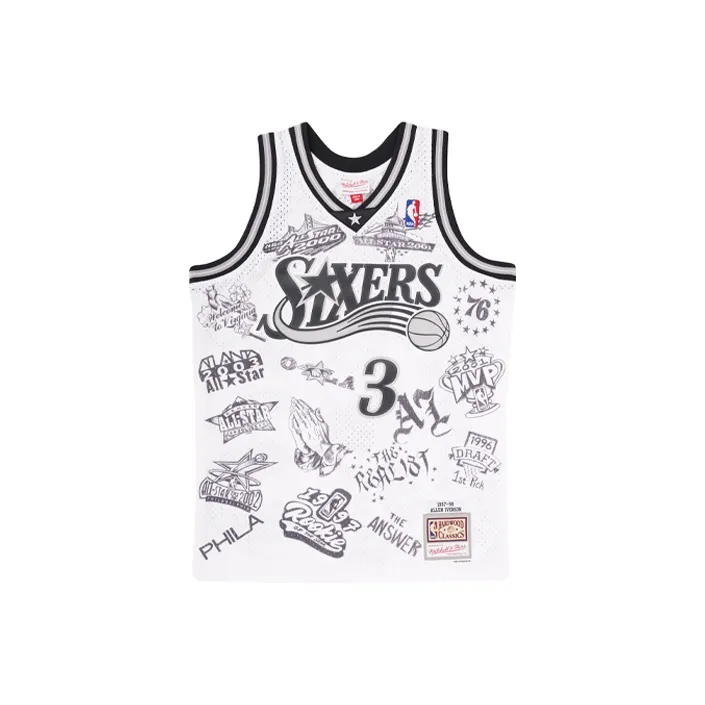 Mitchell Ness Basketball Jerseys Unisex White