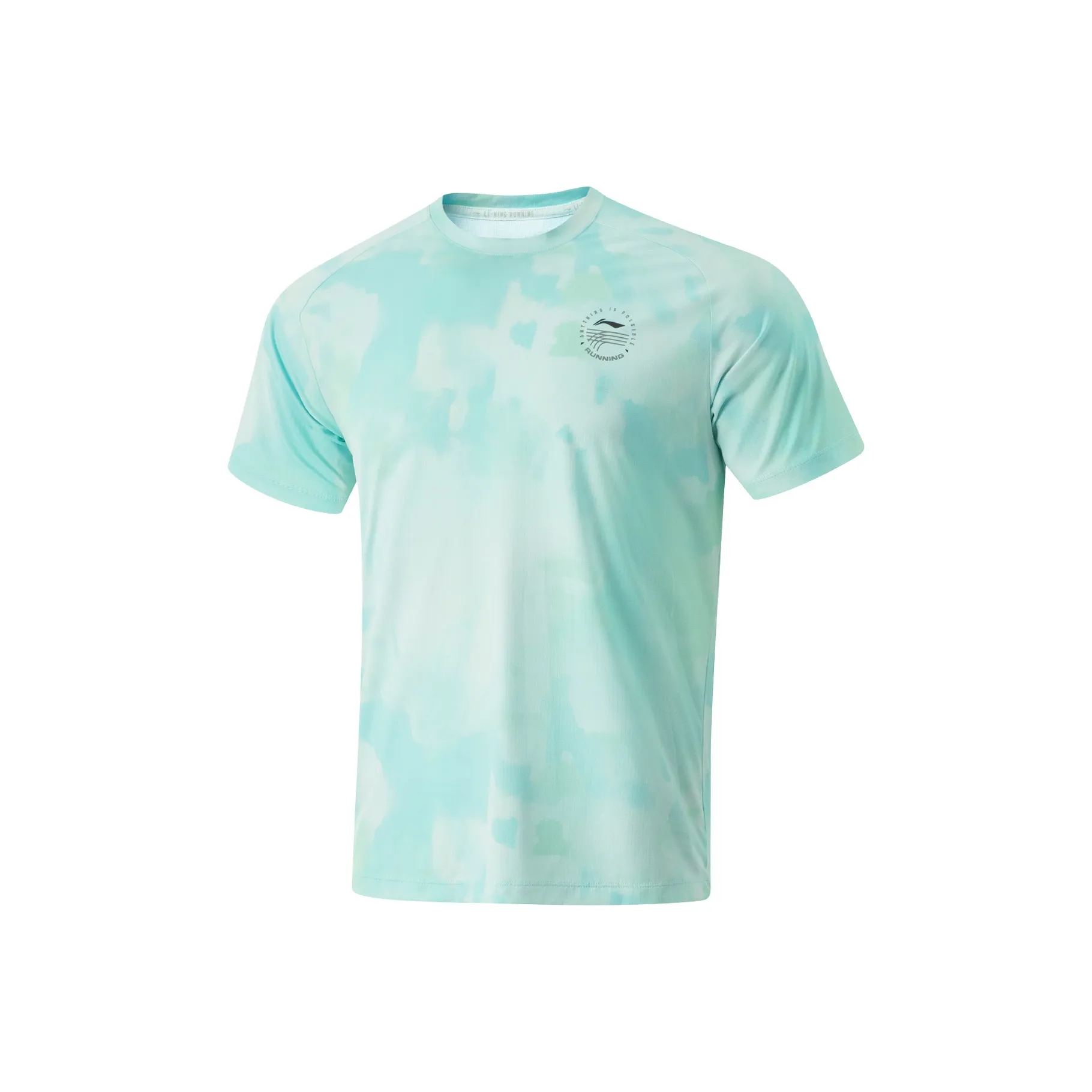 LINING RUNNING Collection Т-Рубашка Мужская Стандартная Белая Неоново-Желтая Зеленая Бамбуковая Ярко-Зеленая С принтом по всей поверхности