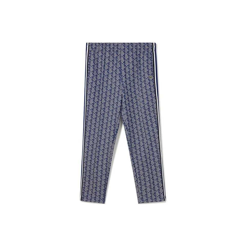 LACOSTE Collaboration Повседневные брюки Мужские Синие с принтом