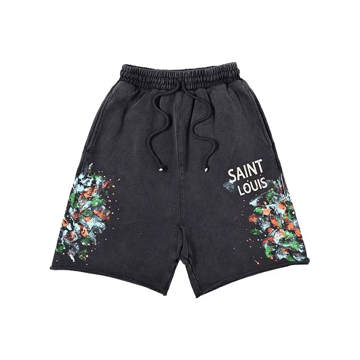 SSSAINT LOUIS Casual Shorts Unisex Black
