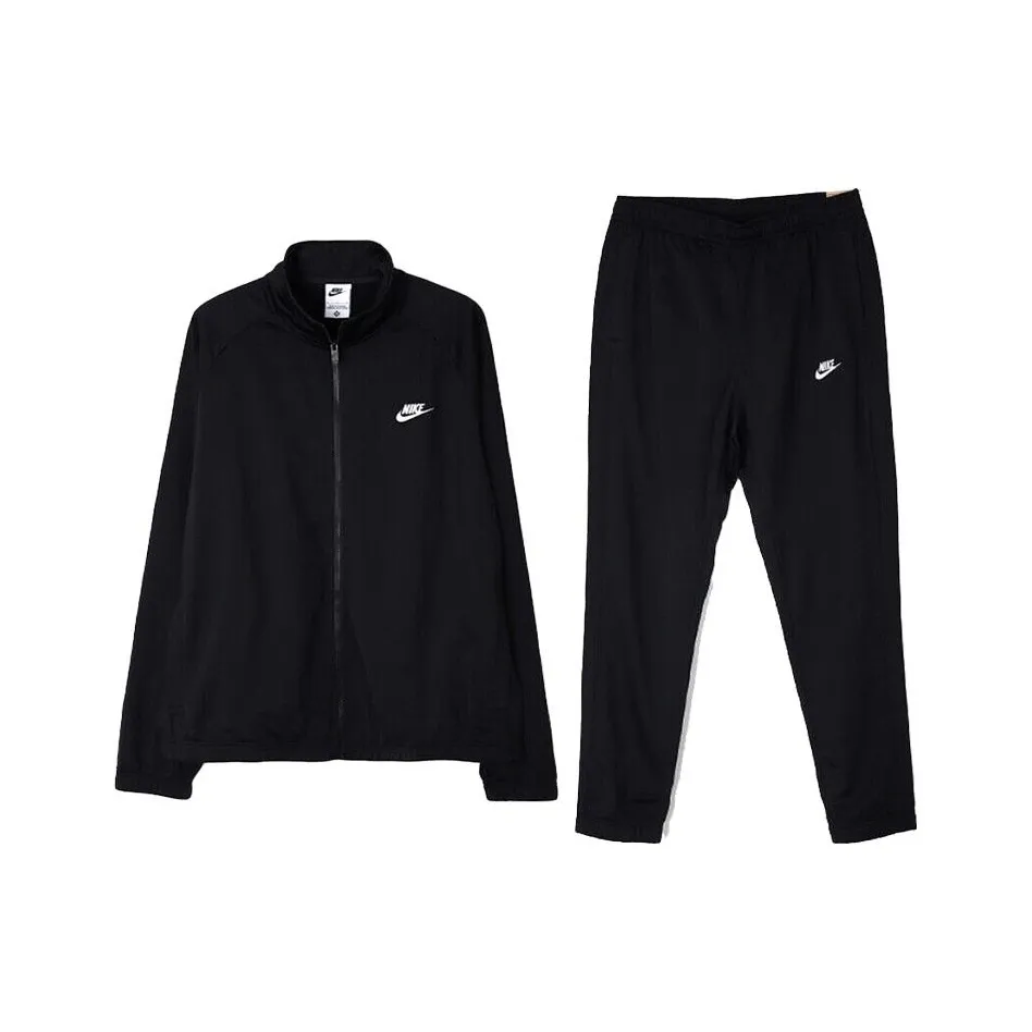 Nike Poly Knit Tracksuit Casual Sportswear Men's Black