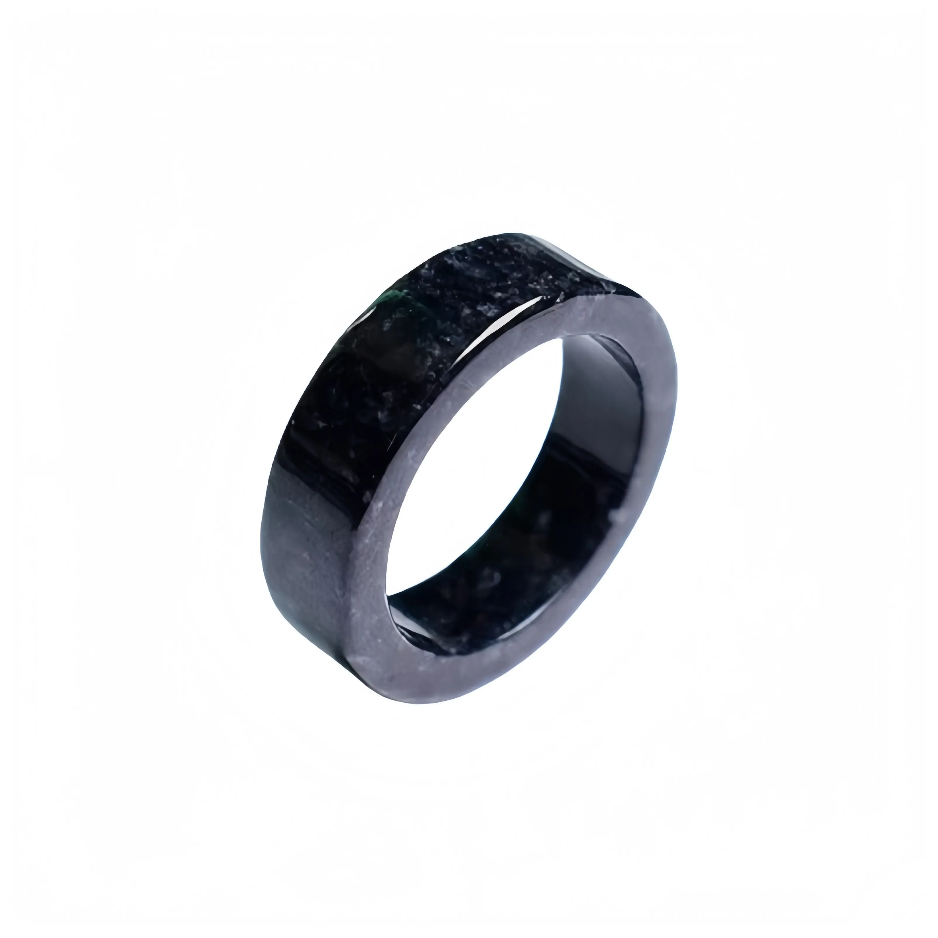 MY WORLD BEGINS AND ENDS WITH YOU Bean Type Jadeite Rings Unisex