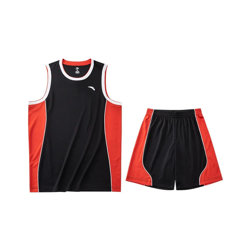 ANTA Баскетбольный костюм мужской черный красный