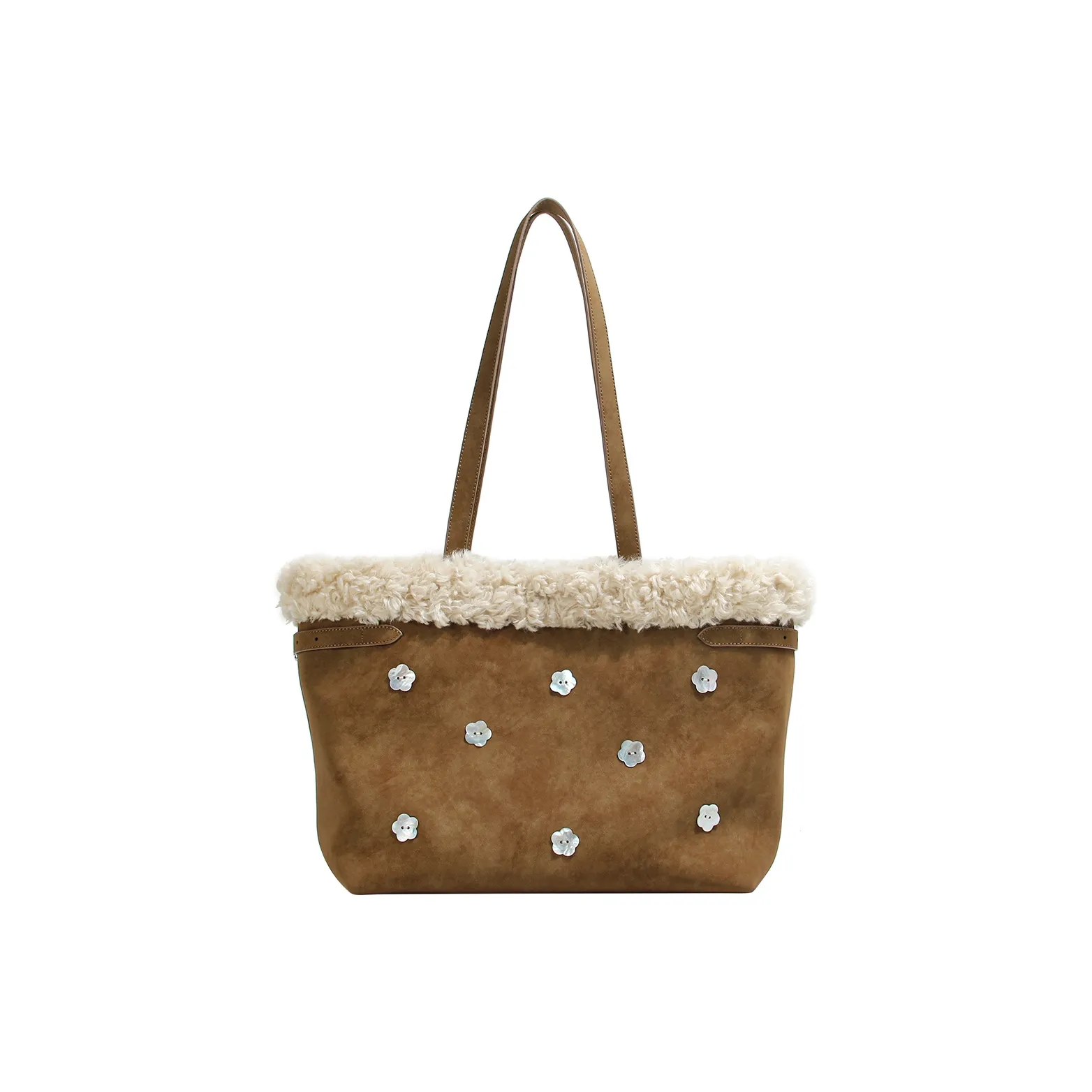 LOSEA ПУ (полиуретан) Сумка через плечо большая женская коричневая