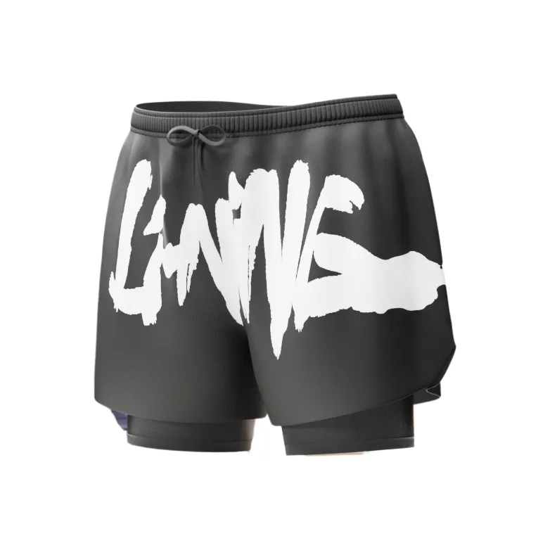 Подкладка Пляжные шорты Мужские Черные