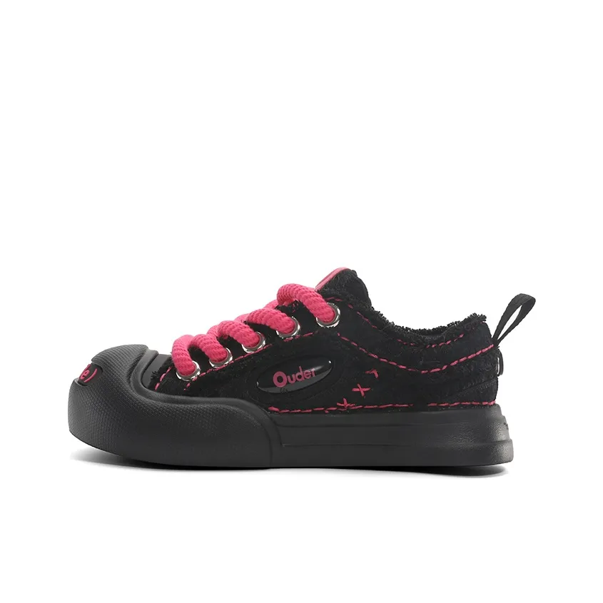 Ouder Smiler Open-Ended Smile Collection Rock Sweetheart Low Top Скейтборд Кроссовки Unisex Black Pink