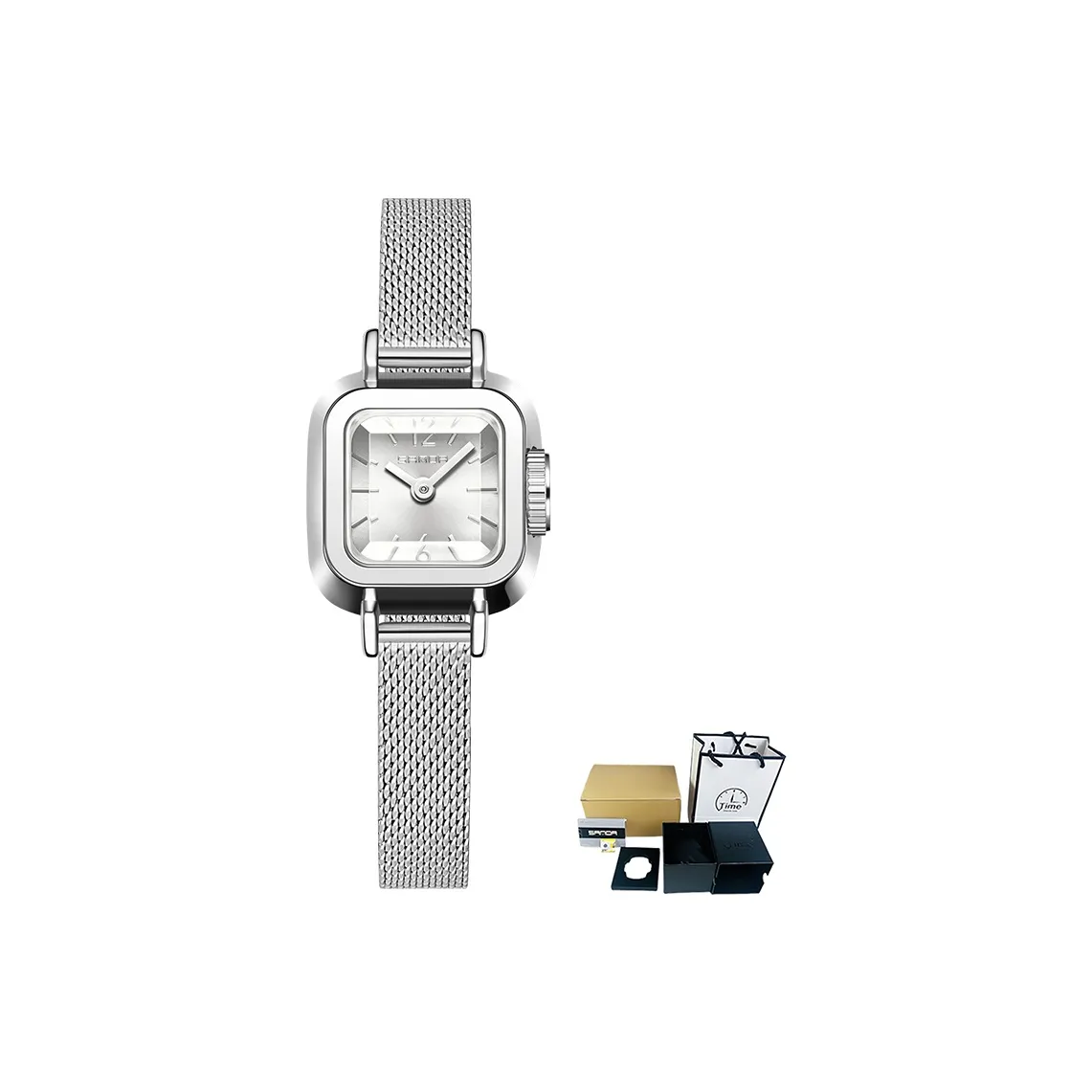 Sanda Кварцевый механизм Часы Женские Золотистый циферблат