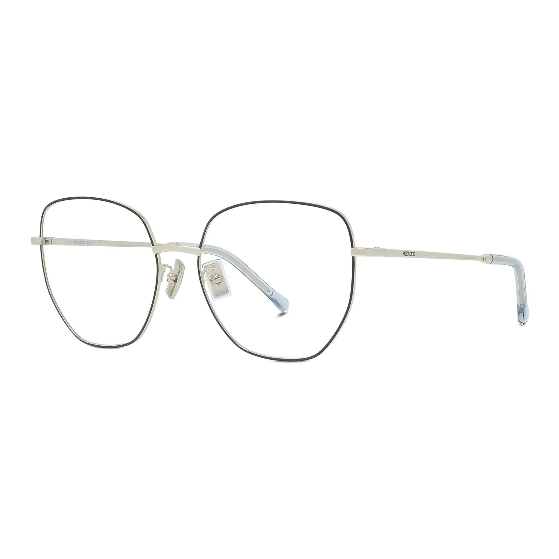 KENZO Металл Нерегулярная форма Оправы для очков Унисекс Черный матовый Рамка