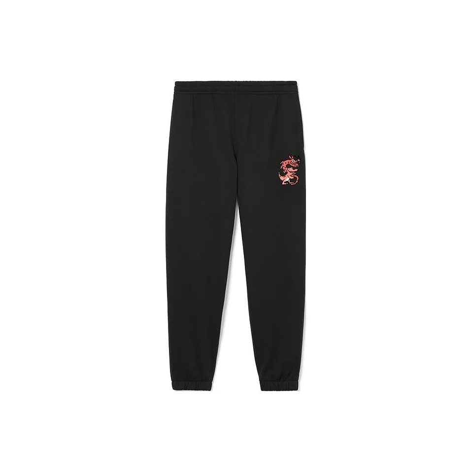 LACOSTE Year Of The Dragon Chinese New Year Series Casual Pants Men's Black