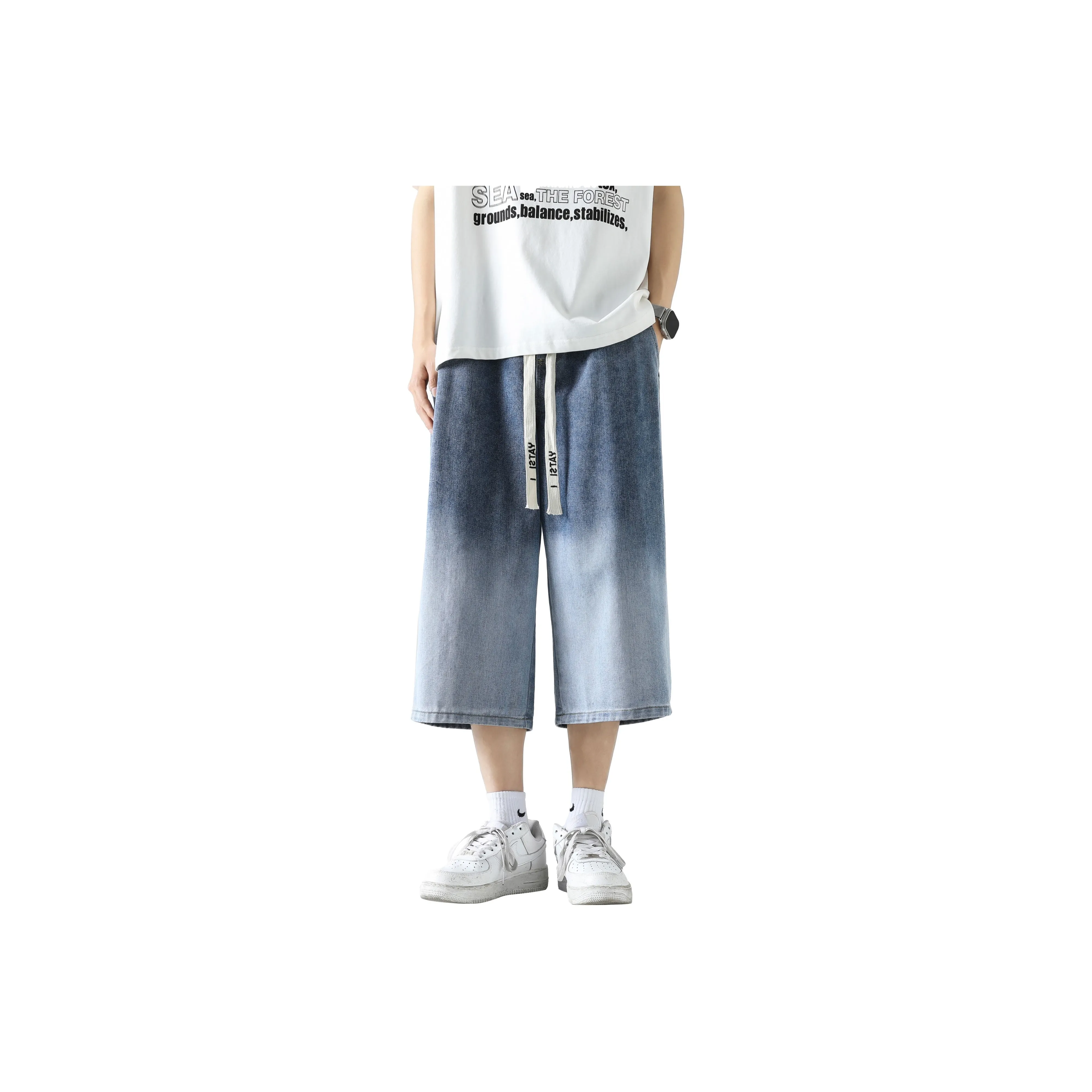 YATSI Denim shay shorts Unisex