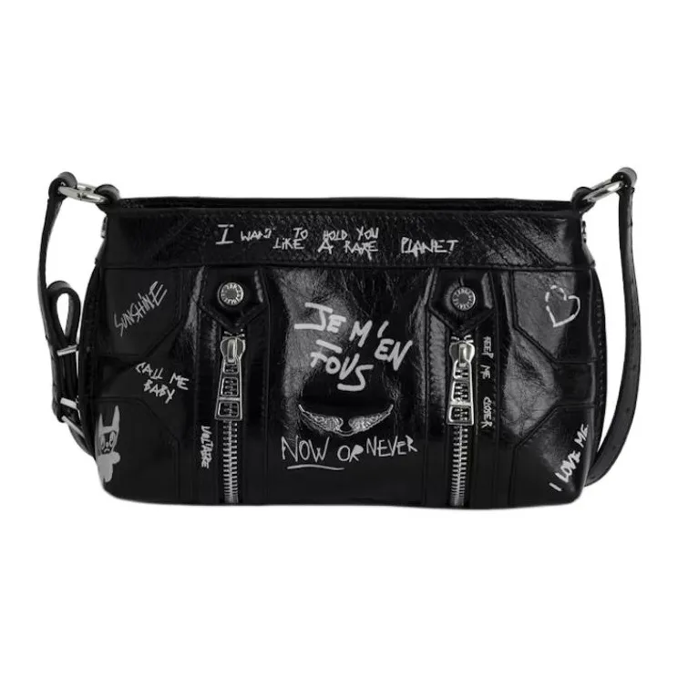 Zadig & Voltaire Cow Leather Crossbody Bag, Shoulder Bag Mini Women's Black