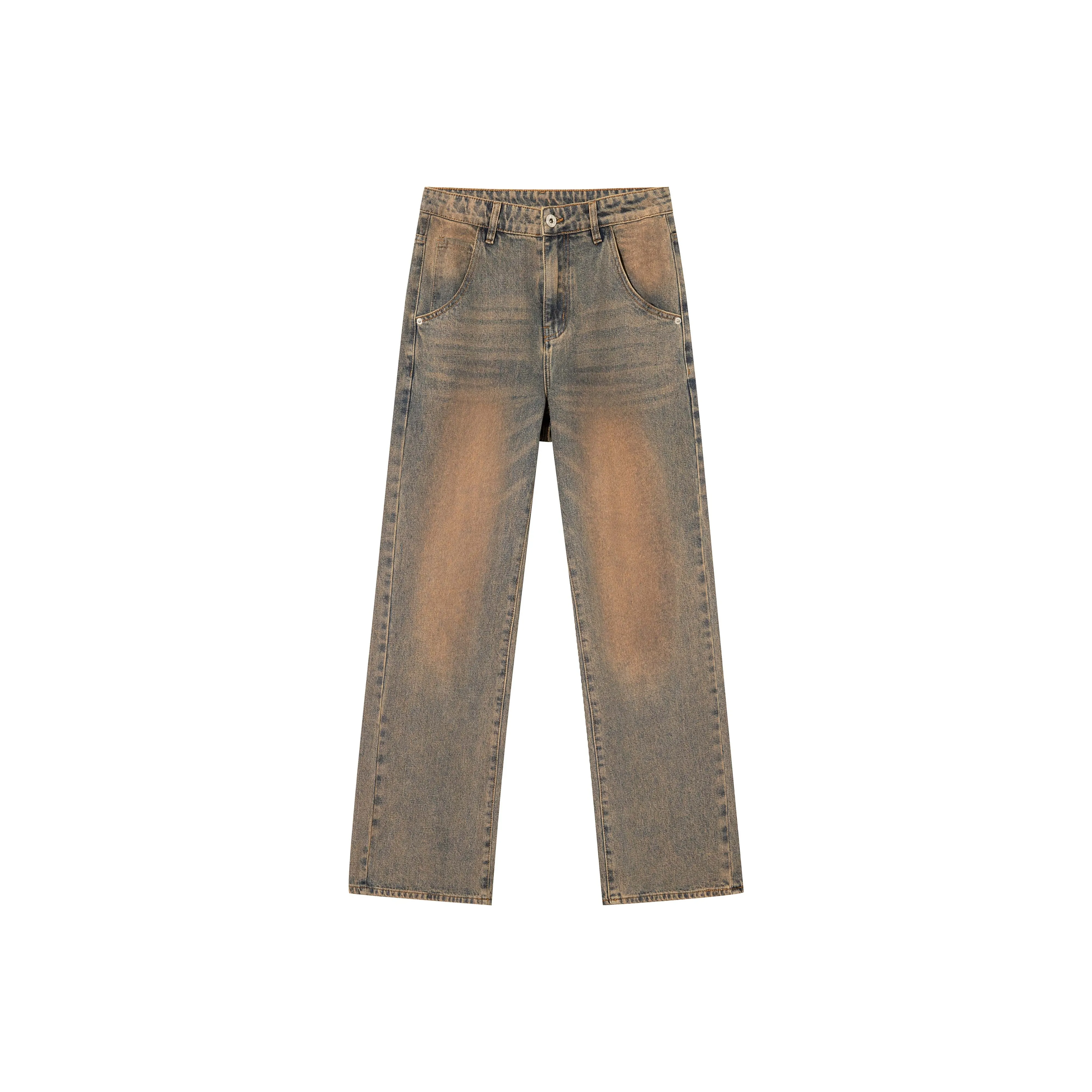 SUPEREALLY Jeans Unisex Red Copper Blue
