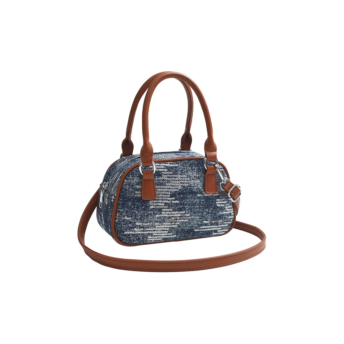 Homeboisportclub Деним Сумка Стандартная Женская Серебряный Коричневый