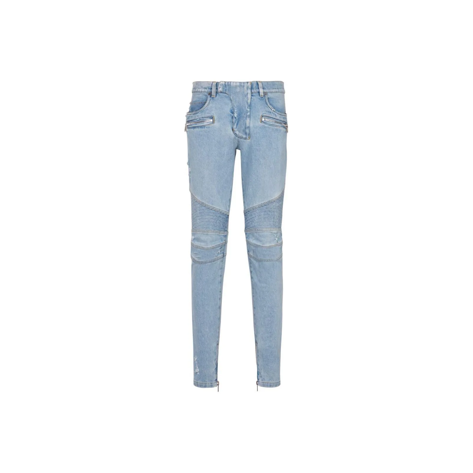BALMAIN Panelled Biker Jeans