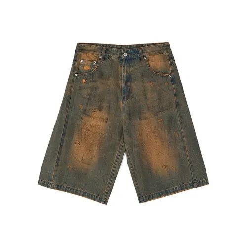 ROARINGWILD ARCH Винтажные желтые унисекс джинсовые шорты
