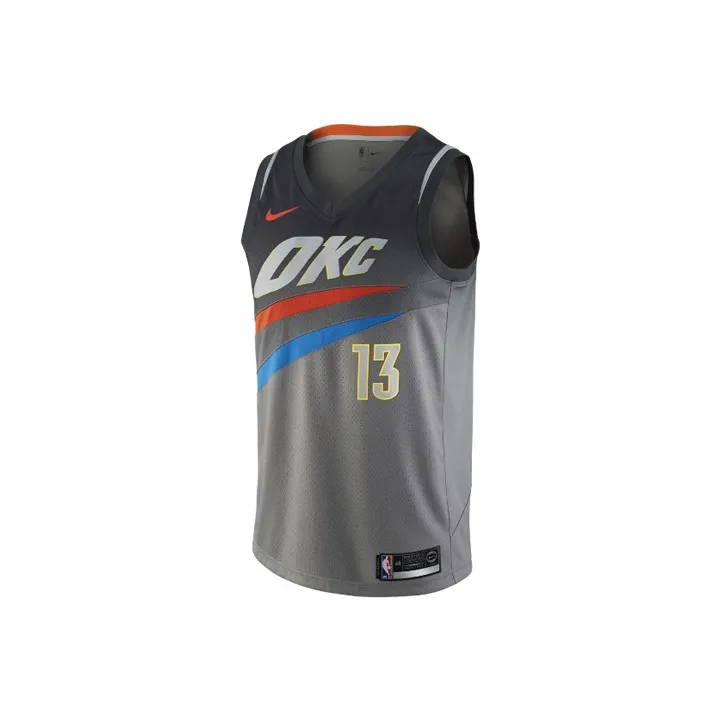 Nike NBA Paul George City Edition Swingman Jersey Basketball Jersey Men's Gradient Gray