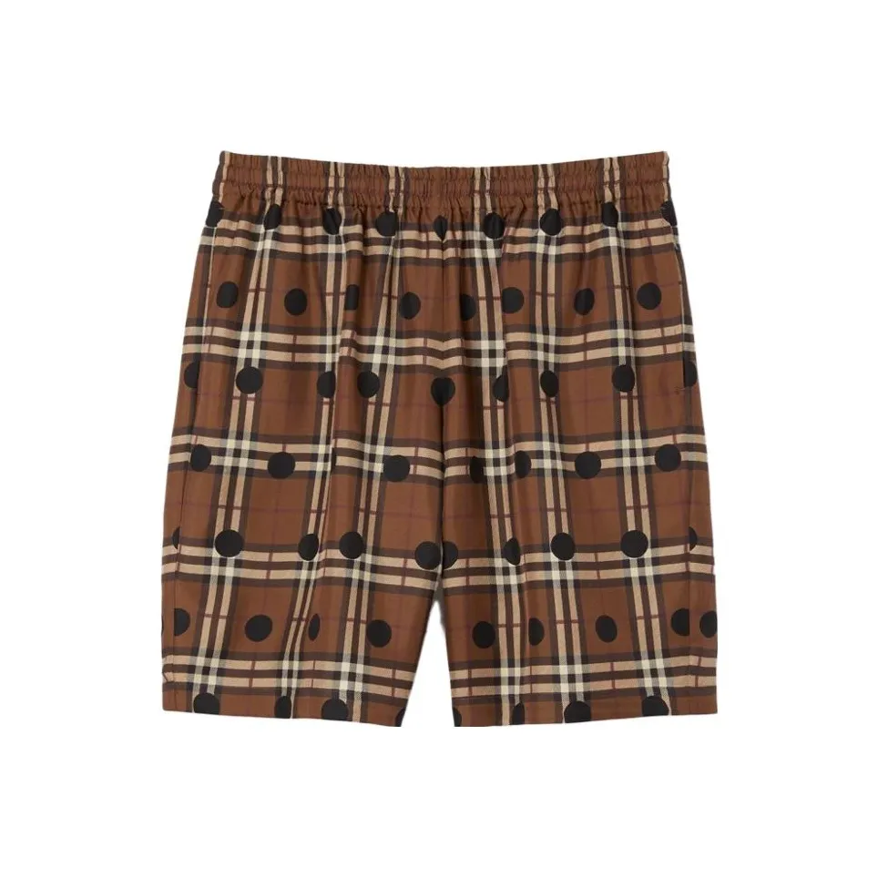 Burberry Vintage Check Polka Dot Silk Shorts