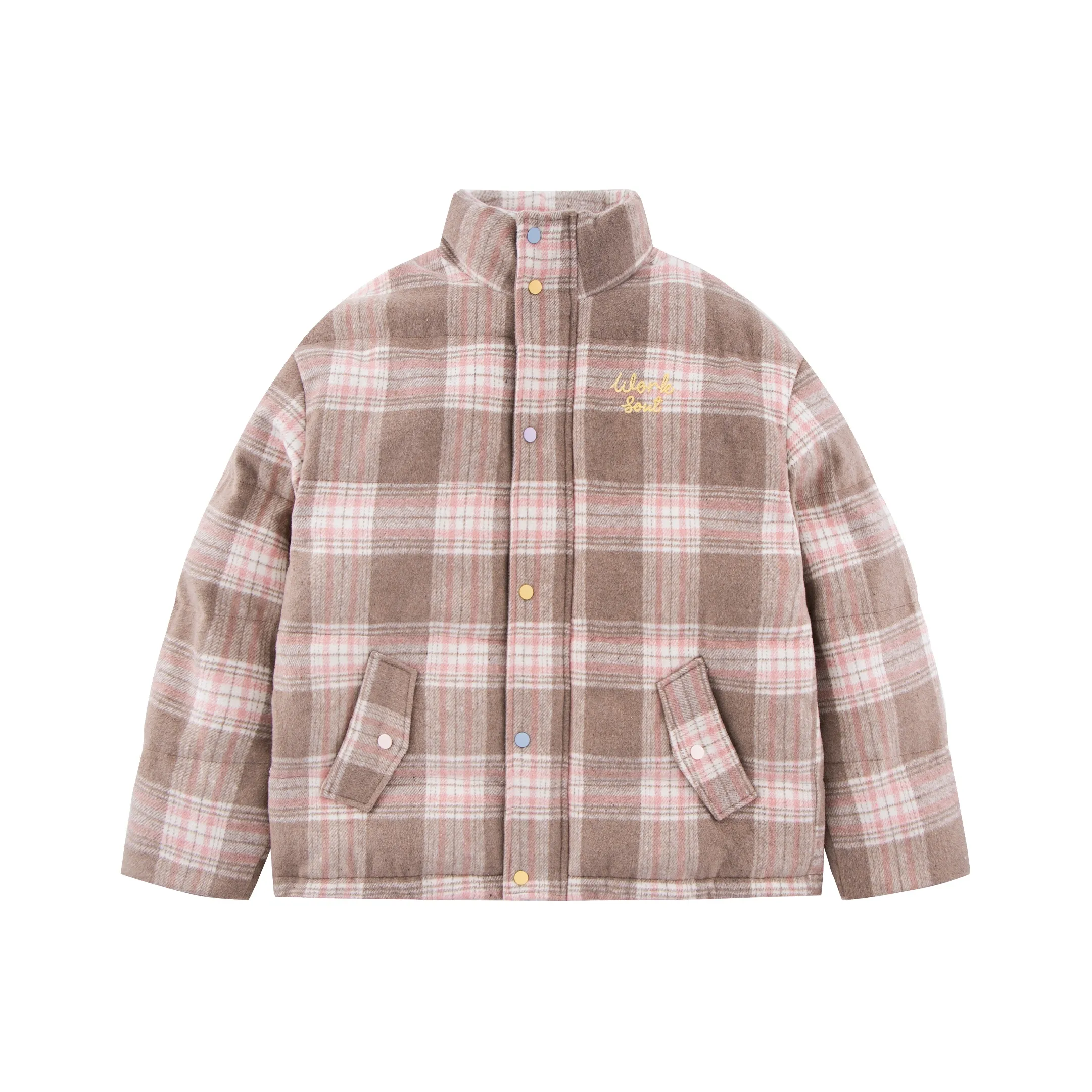 WORKSOUT Puffer Jacket Hollister Khaki Pink
