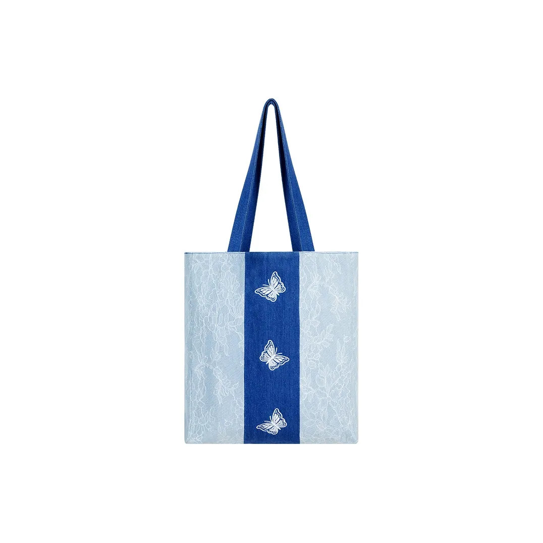 Simple&nature Cotton Shoulder Bag Women's Sky's Dance/Phantom Butterfly