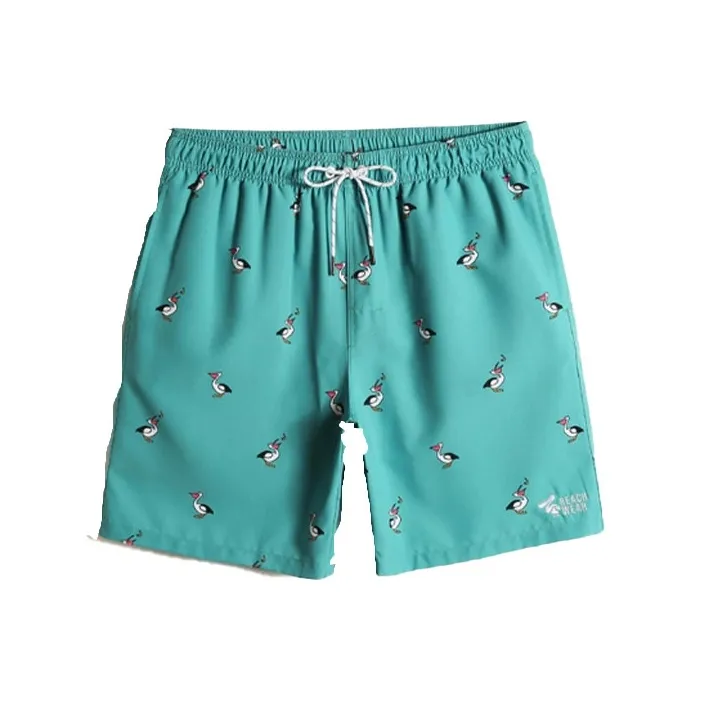 GAILANG Пеликан Зеленые Мужские Пляжные Шорты