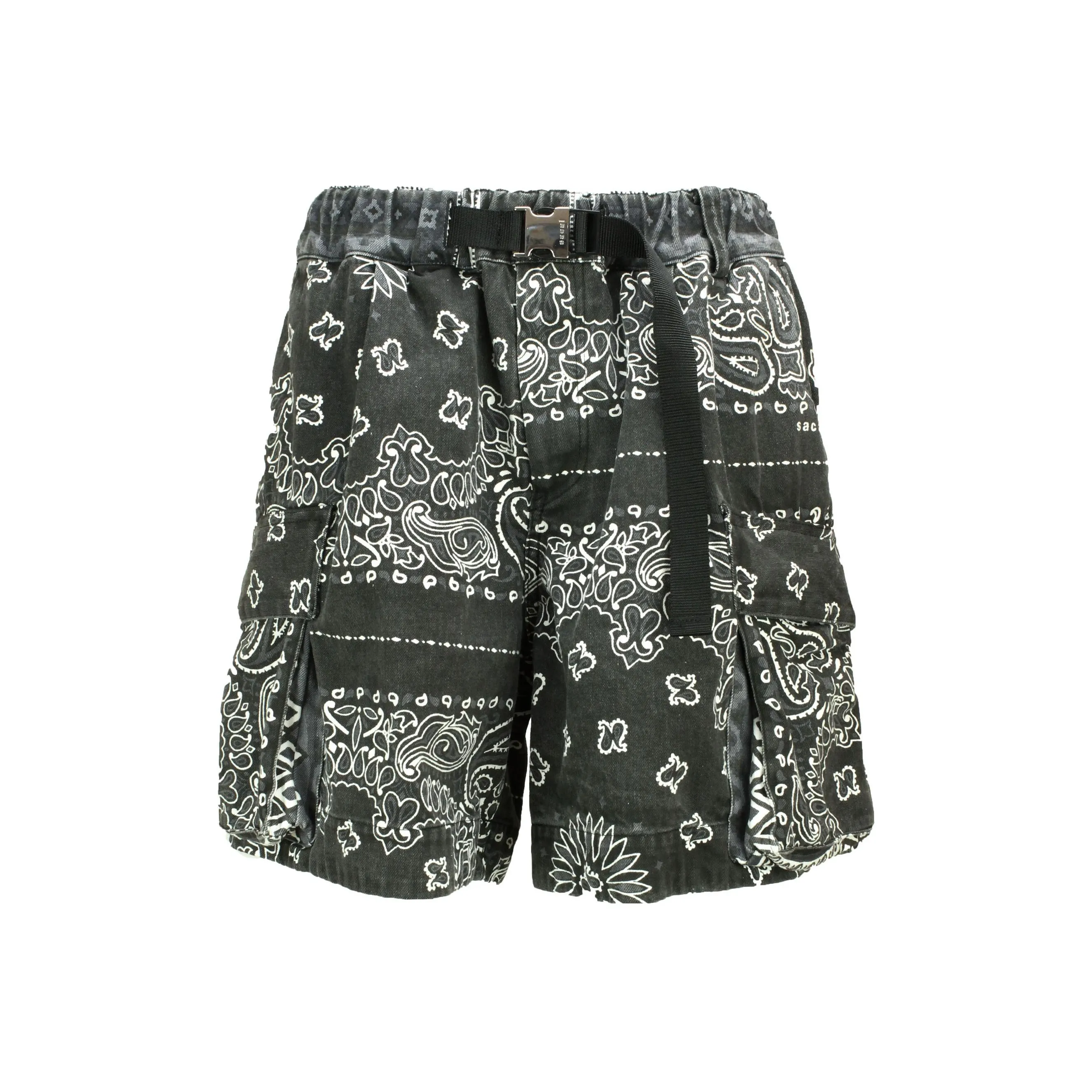 Sacai Bandana print Belted Bermuda Shorts