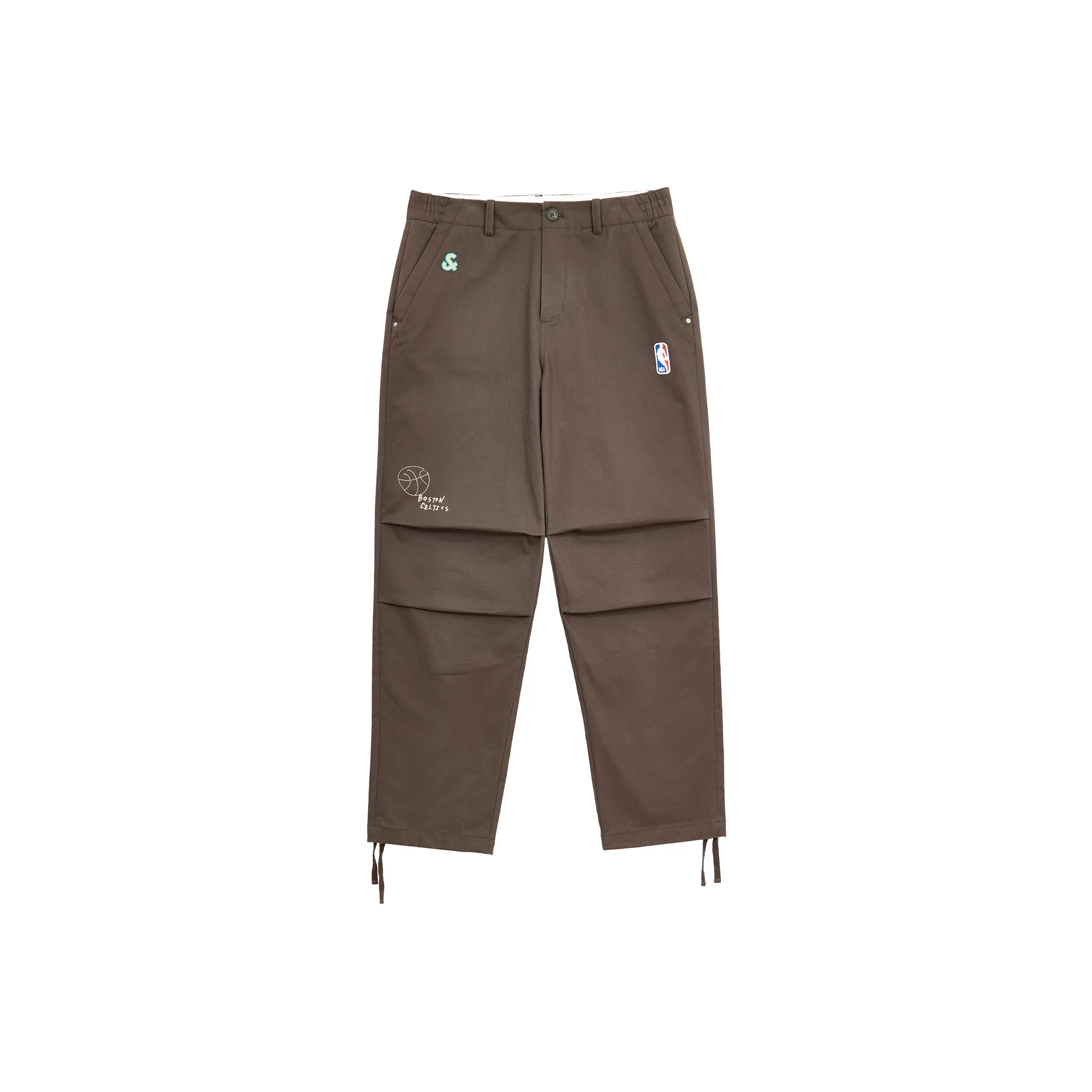 JACK JONES· X NBA Повседневные брюки Мужской Черный Оливковый