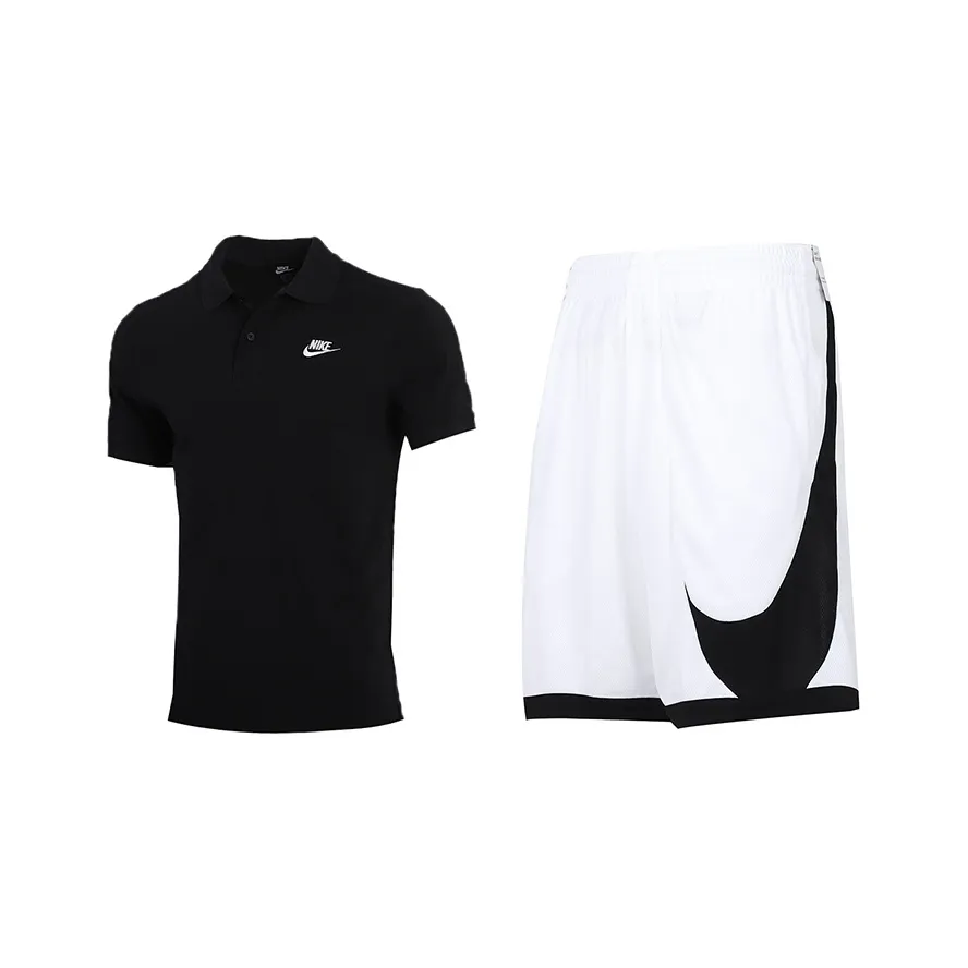 Nike Casual Sportswear Men's Black Top+White Pants