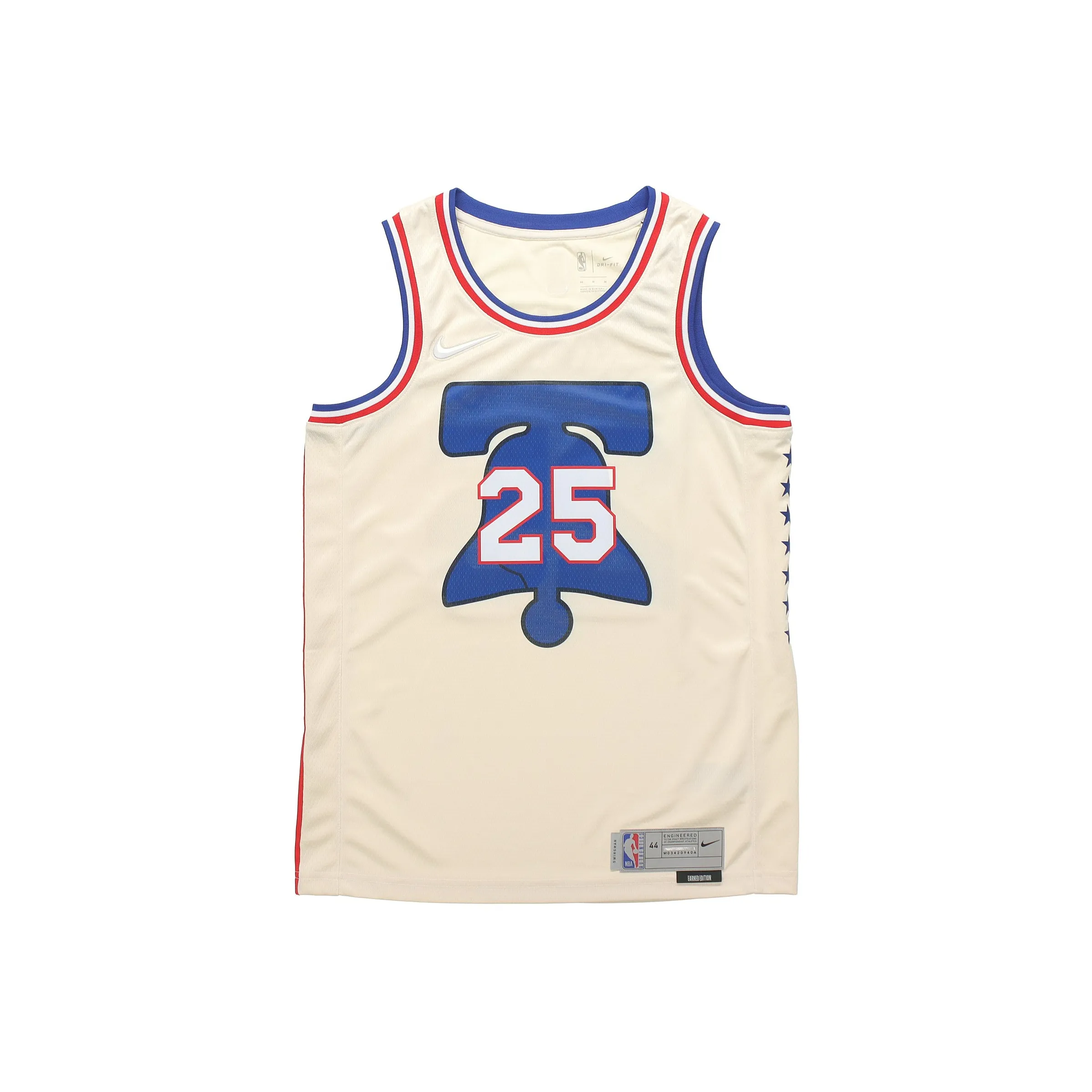 Nike Basketball Jerseys Swingman Jersey Earned Edition Simmons Philadelphia 76ers SW Fan Edition Men's Beige