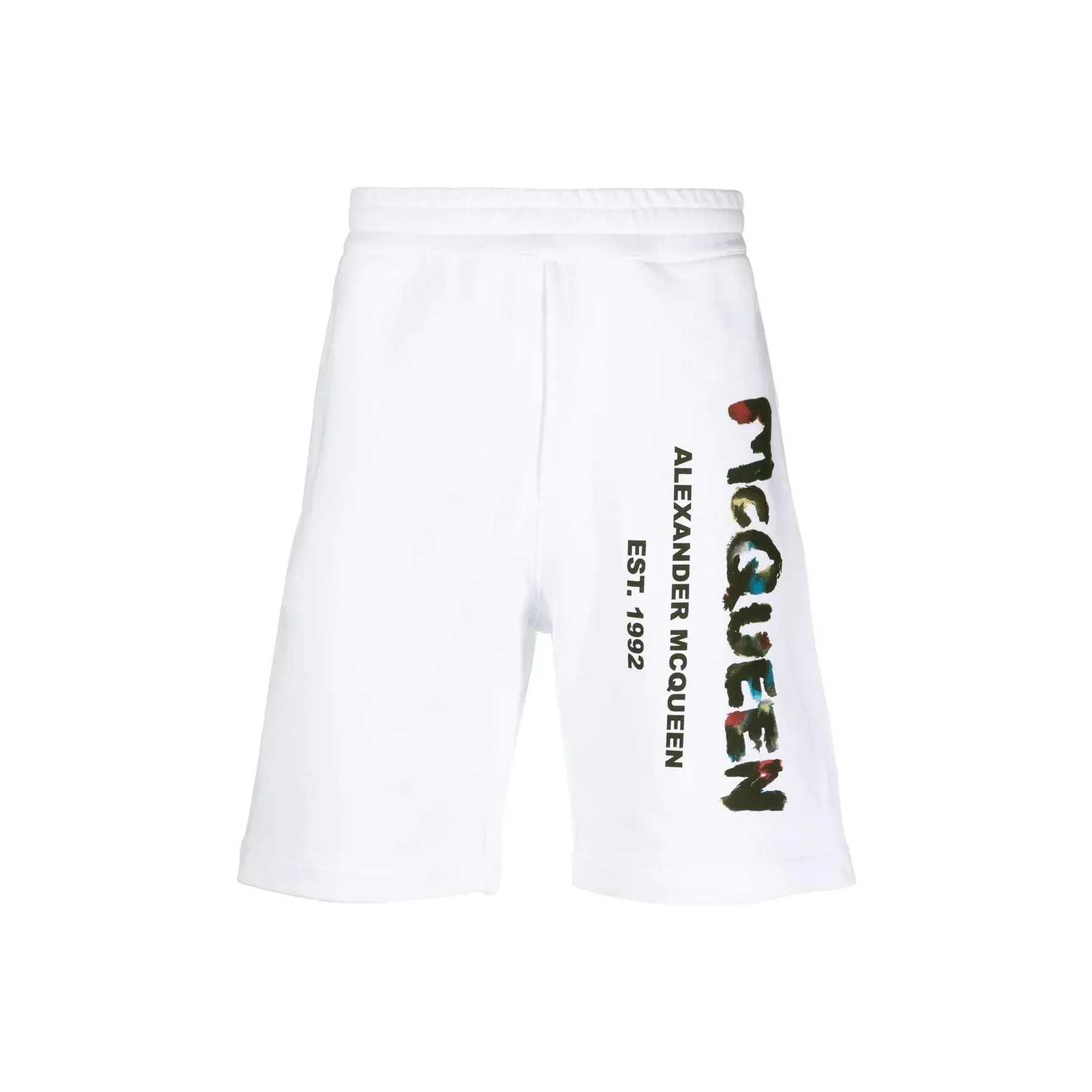 Alexander McQueen Logo Graffiti Printed Track Shorts