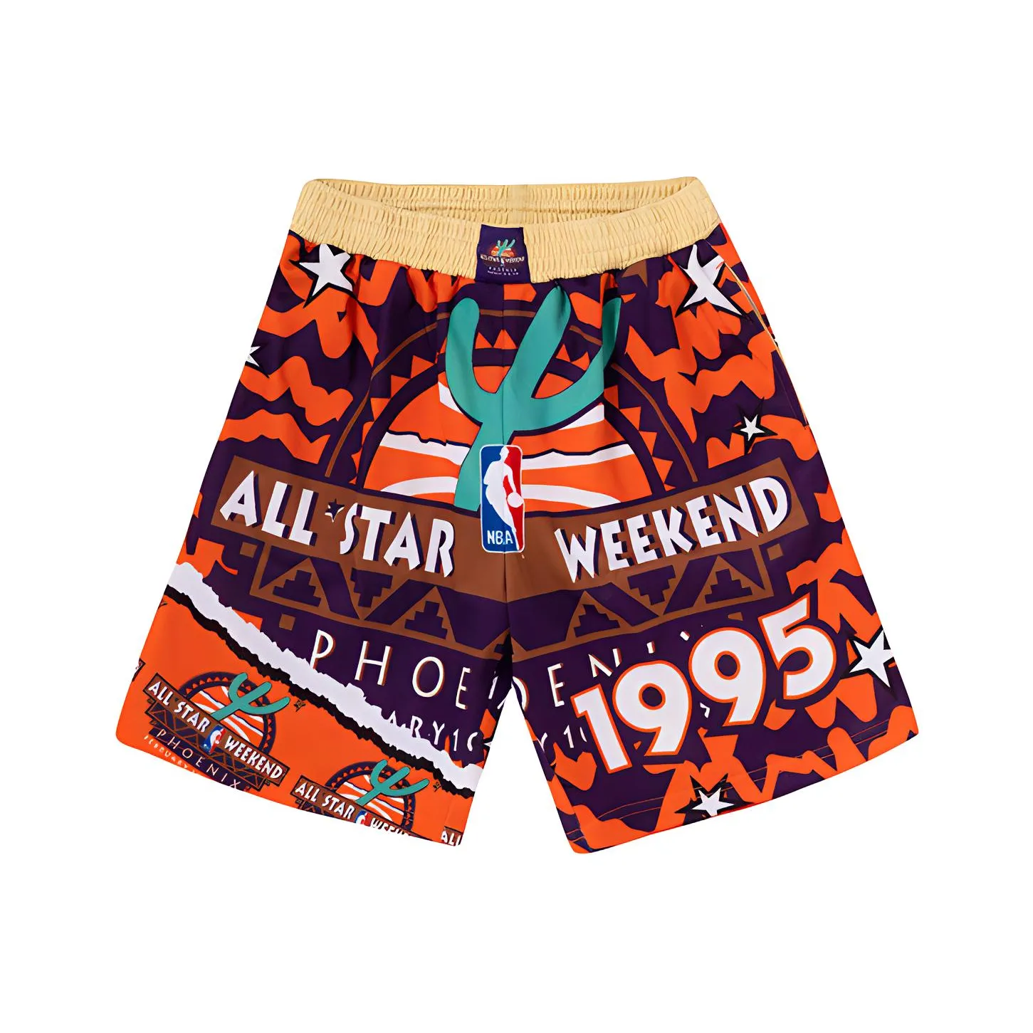 MITCHELL NESS Баскетбольные шорты Мужские Оранжевые