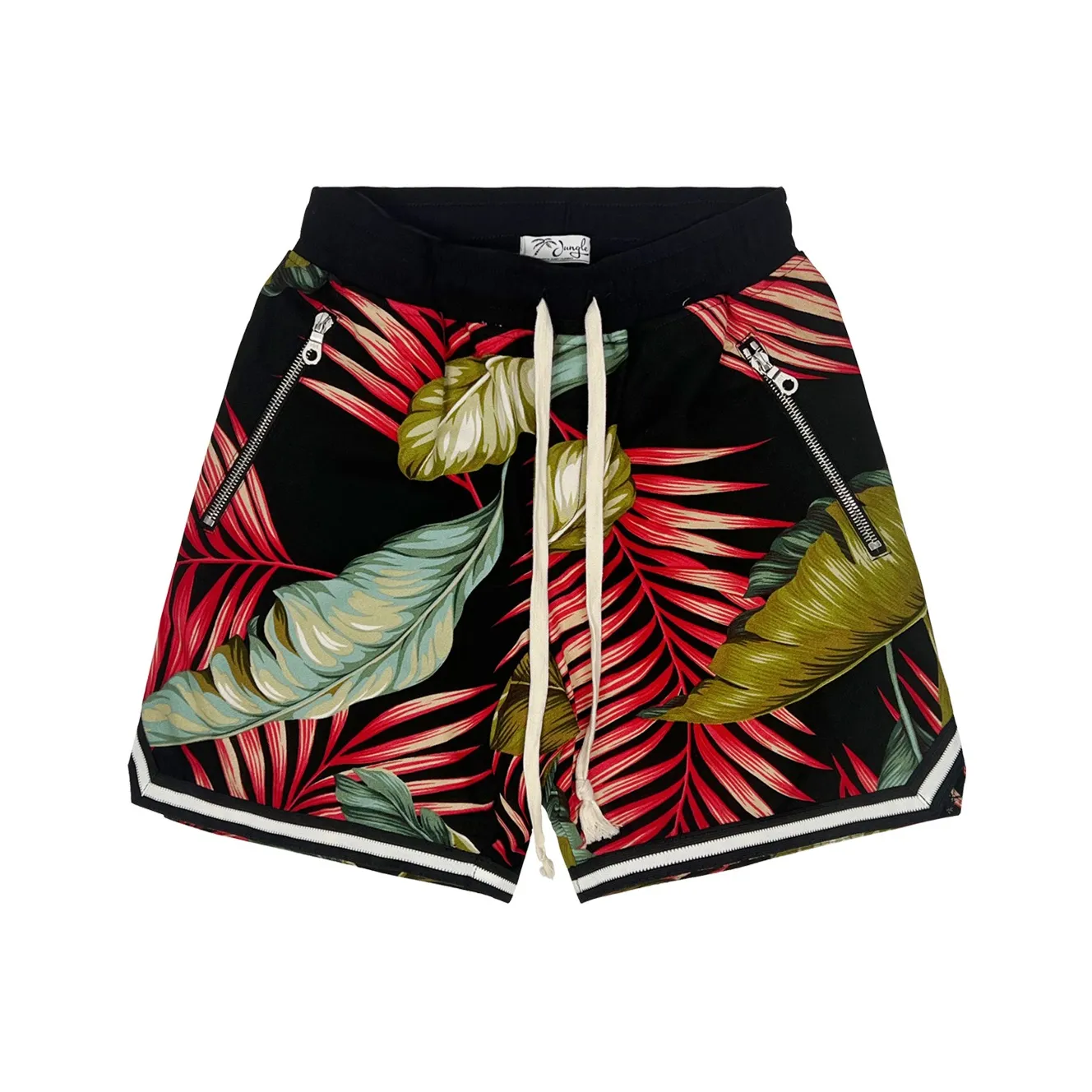 JUNGLE GURL Повседневные шорты Унисекс Красная Черная Цветовая схема