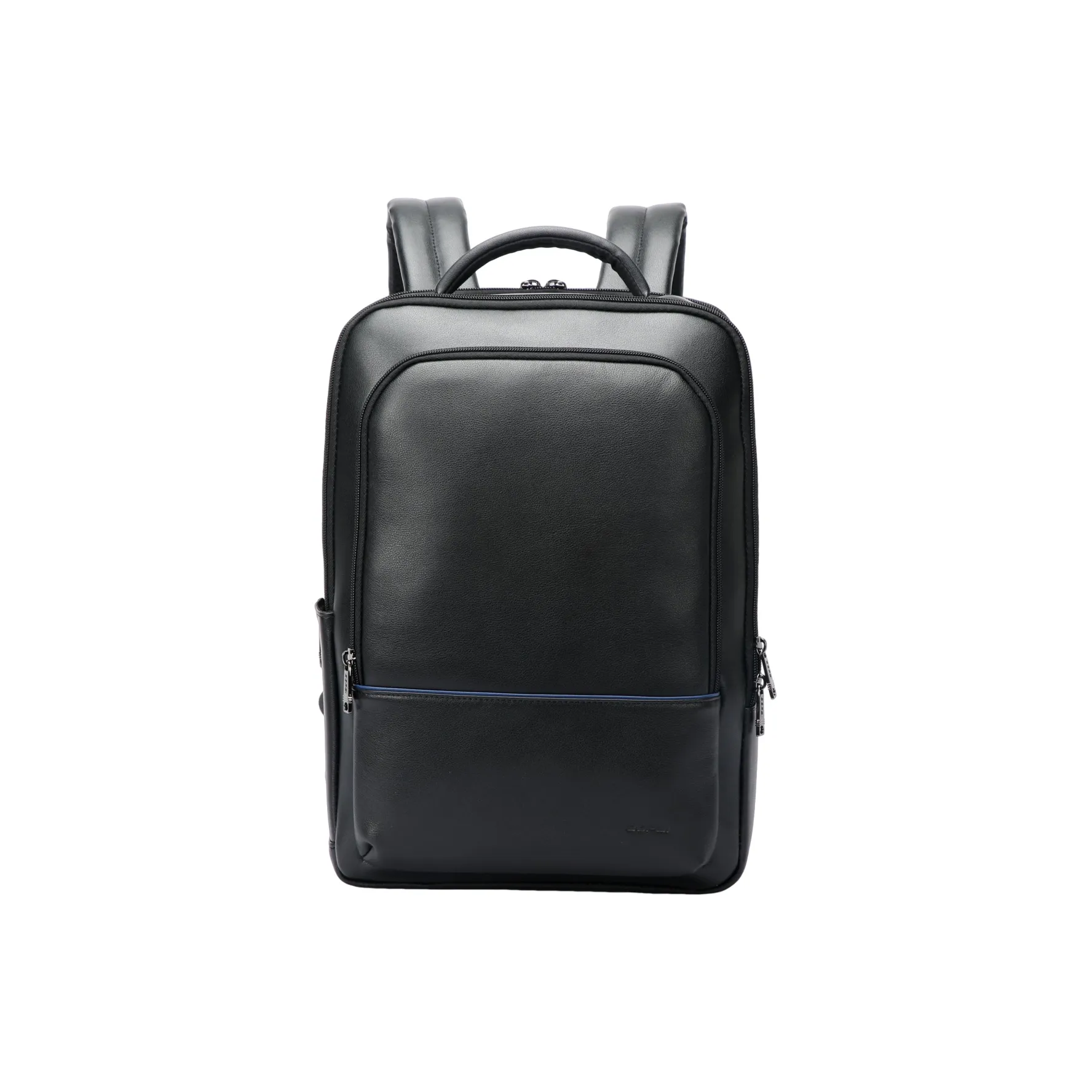 BOPAI Сумка для ноутбука из крупнозернистой текстуры коровьей кожи рюкзак стандартный мужской черный