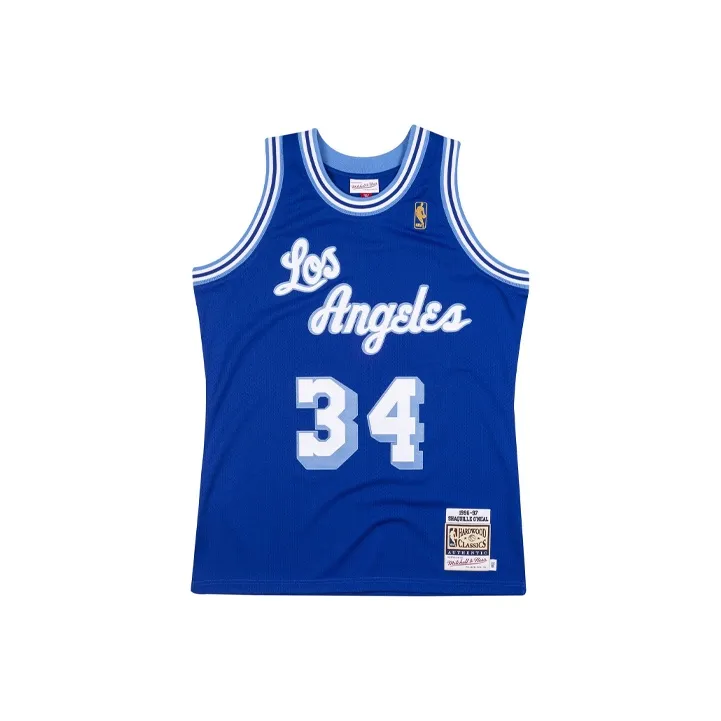 Mitchell Ness Basketball Jerseys Men's Royal Blue