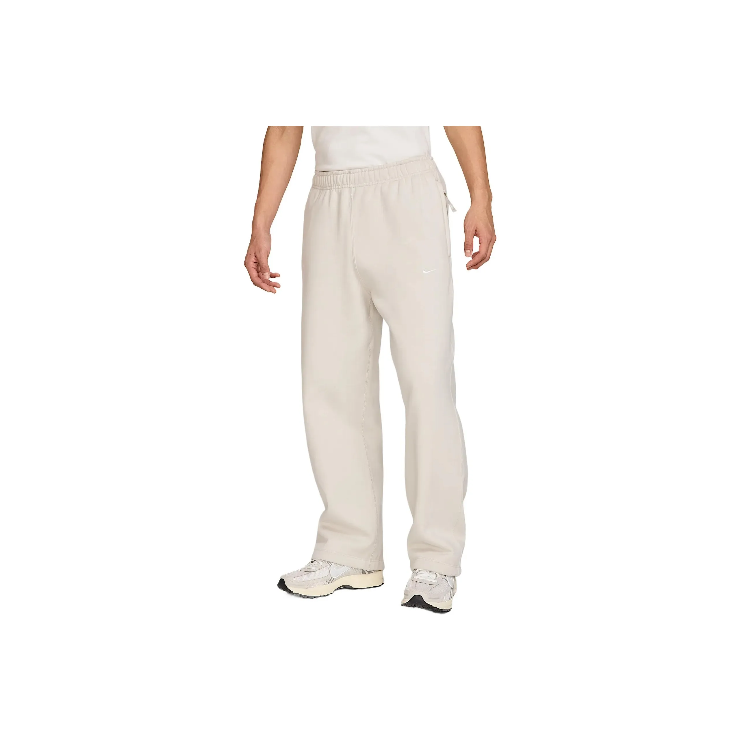 Nike Solo Swoosh Casual Pants Men's Light Bone/White