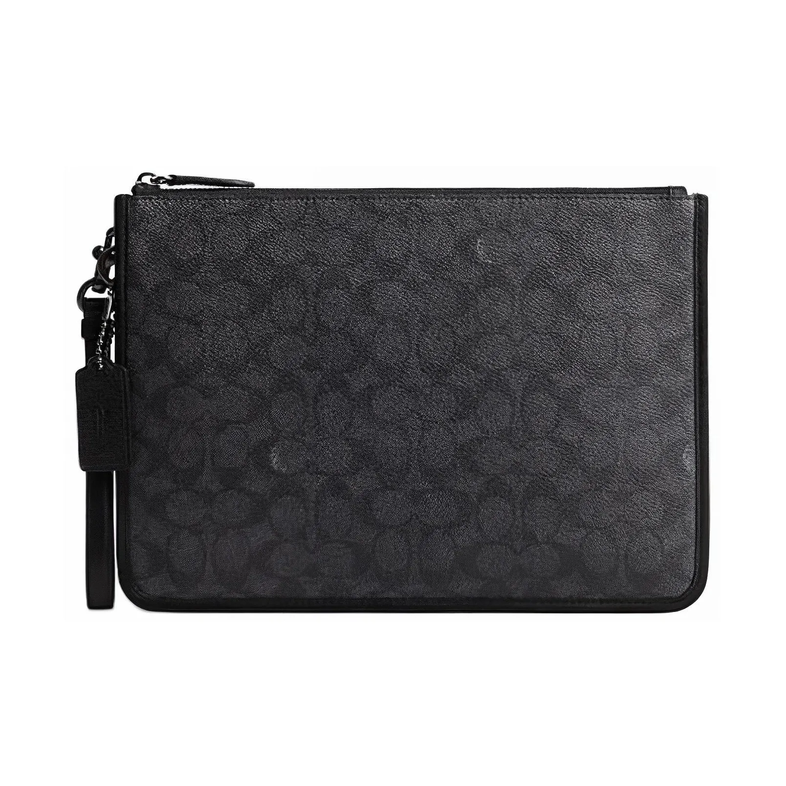 COACH Charter Искусственная кожа с коровьей кожей большой клатч мужской угольно-черный