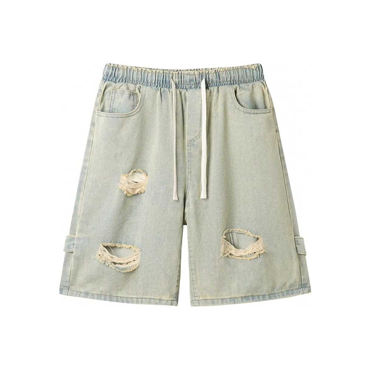 GROOL Джинсовые шорты Унисекс Желтый Грязь