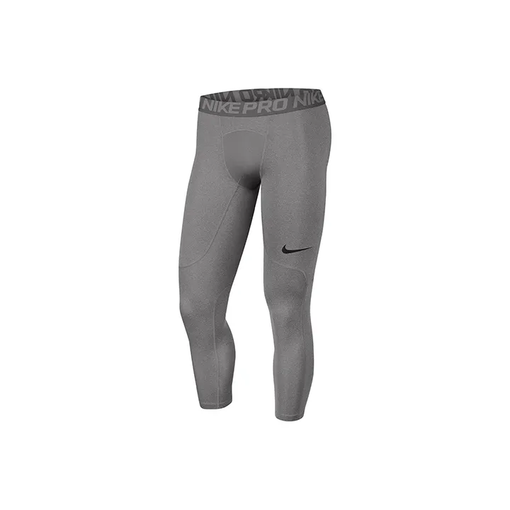 Nike Pro Dri FIT Men Training Compression Leggings Carbon Gray